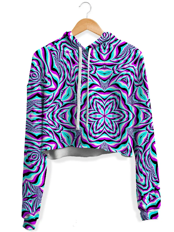 Women's pullover hoodie with a side slit for a modern and relaxed fitAquarius Fleece Crop Hoodie Women's pullover hoodie with a side slit for a modern and relaxed fitAquarius Fleece Crop Hoodie