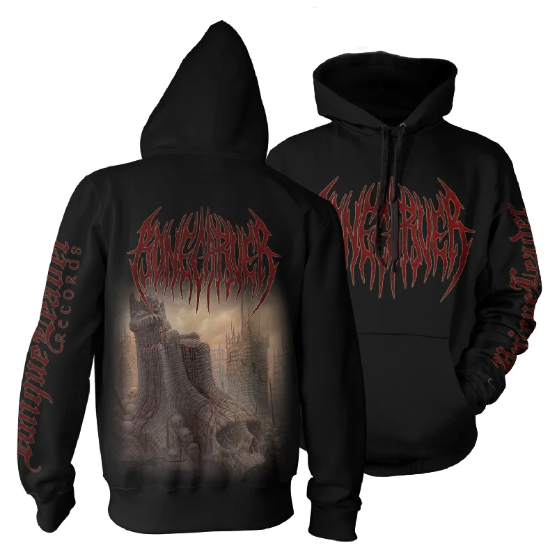 Women's graphic - printed sweatshirt featuring floral patterns for a feminine touchBonecarver "Evil" Collector's Edition Pullover Hoodie Women's graphic - printed sweatshirt featuring floral patterns for a feminine touchBonecarver "Evil" Collector's Edition Pullover Hoodie