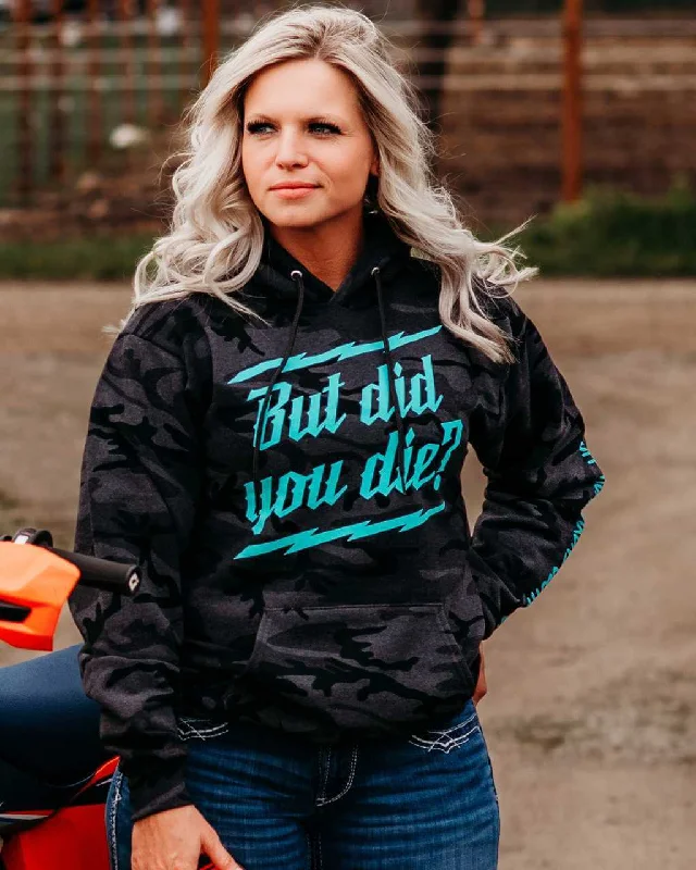 Women's color - block hoodie combining bold hues for a fashion - forward statementBut Did you Die Unisex Hoodie Camo Women's color - block hoodie combining bold hues for a fashion - forward statementBut Did you Die Unisex Hoodie Camo