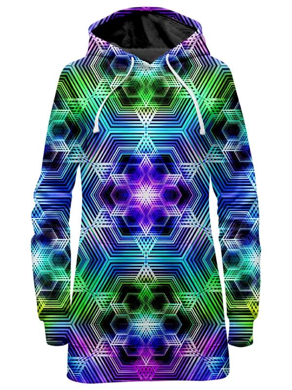 Women's graphic - printed sweatshirt featuring floral patterns for a feminine touchChakra Flow Hoodie Dress Women's graphic - printed sweatshirt featuring floral patterns for a feminine touchChakra Flow Hoodie Dress