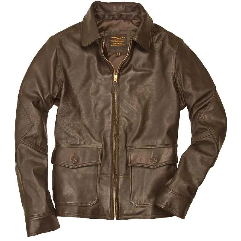 Women's cropped leather jackets with silver zippers for a punk - inspired outfitCockpit USA Mens USN Carrier Jacket Women's cropped leather jackets with silver zippers for a punk - inspired outfitCockpit USA Mens USN Carrier Jacket