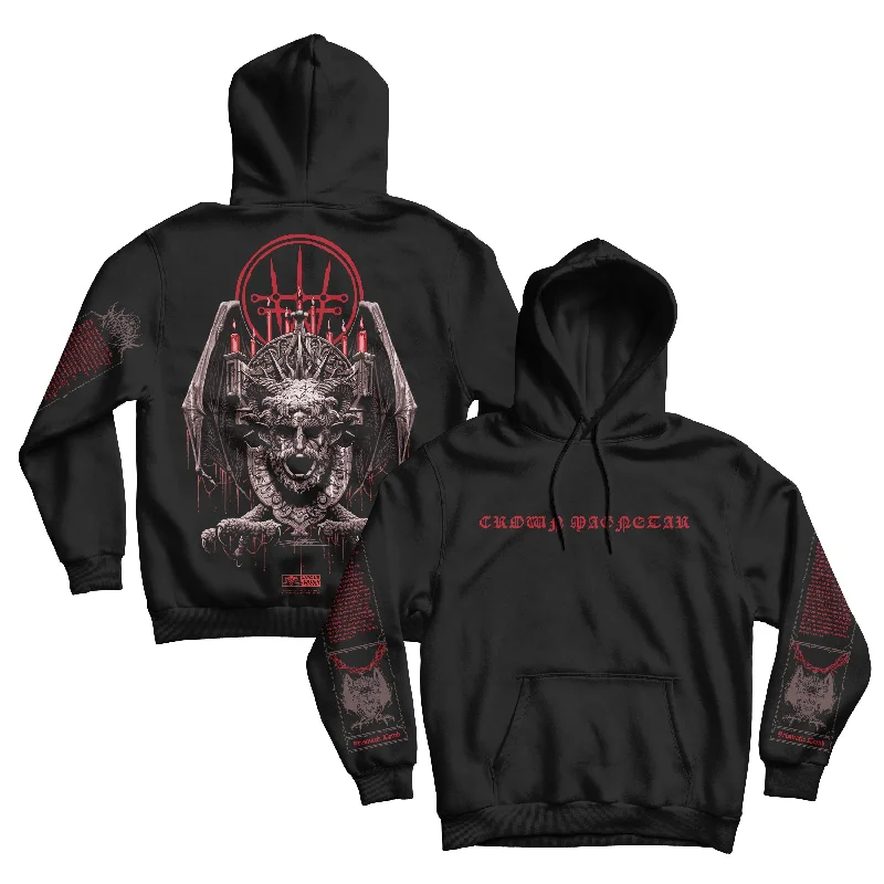 Women's hoodie with a kangaroo pocket and a pom - pom drawstring for added charmCrown Magnetar "Prismatic Tomb" Pullover Hoodie Women's hoodie with a kangaroo pocket and a pom - pom drawstring for added charmCrown Magnetar "Prismatic Tomb" Pullover Hoodie