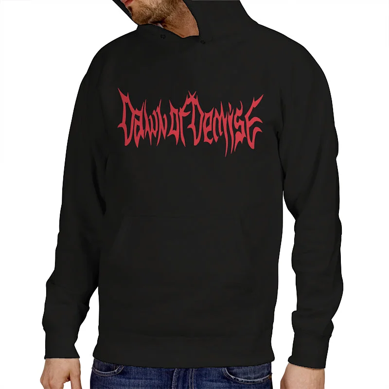 Women's sweatshirt with a mesh panel insert for breathability during workoutsDawn Of Demise "Logo" Pullover Hoodie Women's sweatshirt with a mesh panel insert for breathability during workoutsDawn Of Demise "Logo" Pullover Hoodie