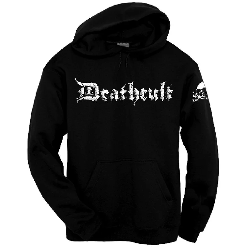 Women's cropped sweatshirt with a lace - trimmed hem for a romantic lookDeathcult "Cruel Norwegian black metal" Pullover Hoodie Women's cropped sweatshirt with a lace - trimmed hem for a romantic lookDeathcult "Cruel Norwegian black metal" Pullover Hoodie