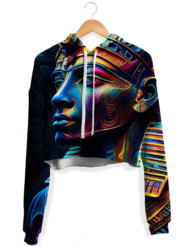 Women's zip - front sweatshirt with contrast stitching for a sporty aestheticEmpires Lost Fleece Crop Hoodie Women's zip - front sweatshirt with contrast stitching for a sporty aestheticEmpires Lost Fleece Crop Hoodie