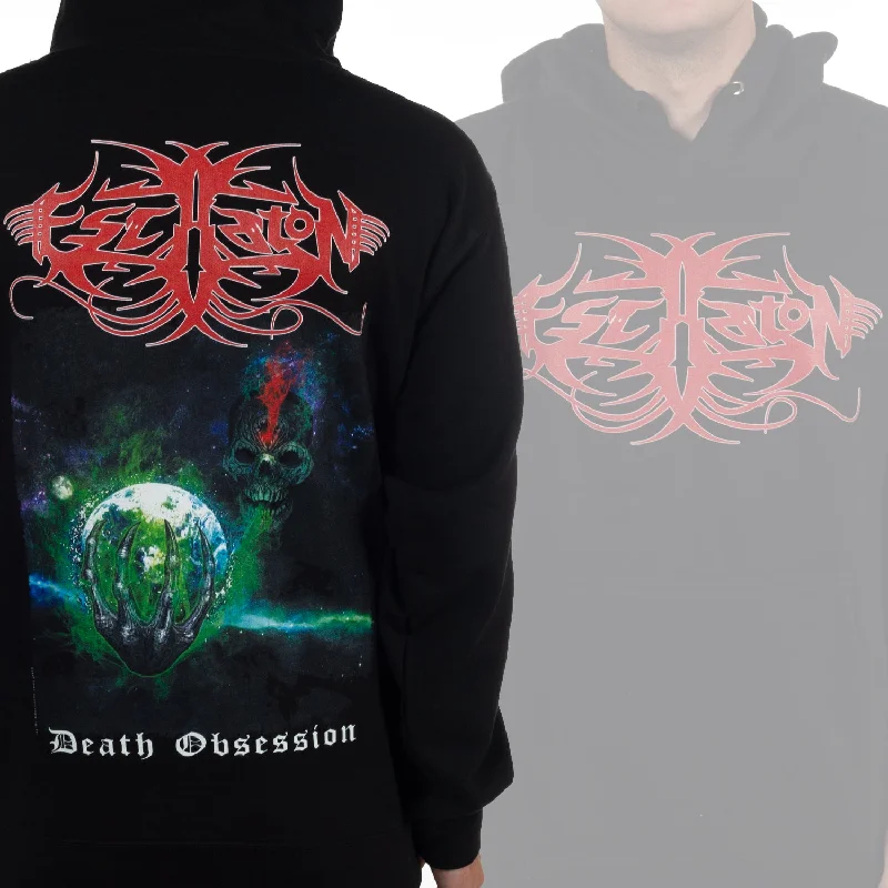 Women's hoodie with a glittery print for a glamorous and sparkly appearanceEschaton "Death Obsession" Pullover Hoodie Women's hoodie with a glittery print for a glamorous and sparkly appearanceEschaton "Death Obsession" Pullover Hoodie