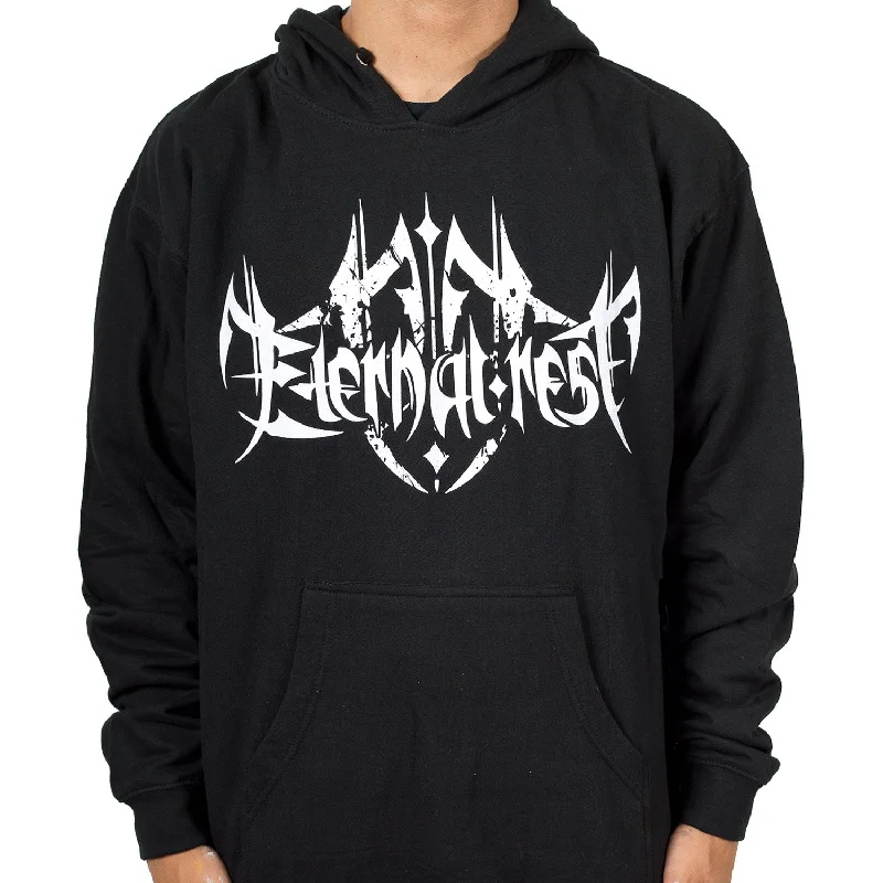Women's fleece - lined hoodie with thumbholes for warmth in winterEternal Rest "Logo" Pullover Hoodie Women's fleece - lined hoodie with thumbholes for warmth in winterEternal Rest "Logo" Pullover Hoodie