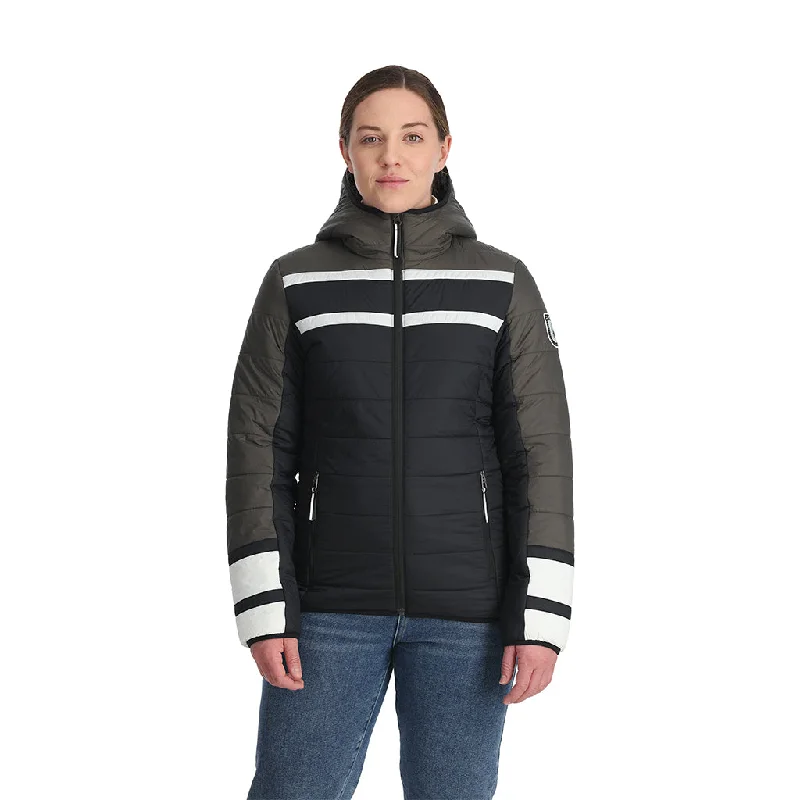 Women's quilted puffer jackets in a cropped silhouette for a modern twistWomens Ethos - Black Women's quilted puffer jackets in a cropped silhouette for a modern twistWomens Ethos - Black
