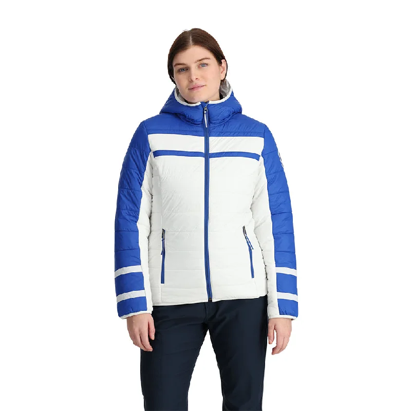 Women's cropped leather jackets with silver zippers for a punk - inspired outfitWomens Ethos - Electric Blue Women's cropped leather jackets with silver zippers for a punk - inspired outfitWomens Ethos - Electric Blue