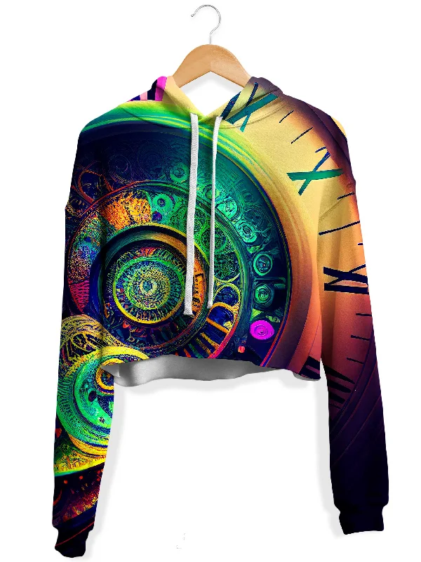 Women's sweatshirt with a mesh panel insert for breathability during workoutsFleeting Fleece Crop Hoodie Women's sweatshirt with a mesh panel insert for breathability during workoutsFleeting Fleece Crop Hoodie