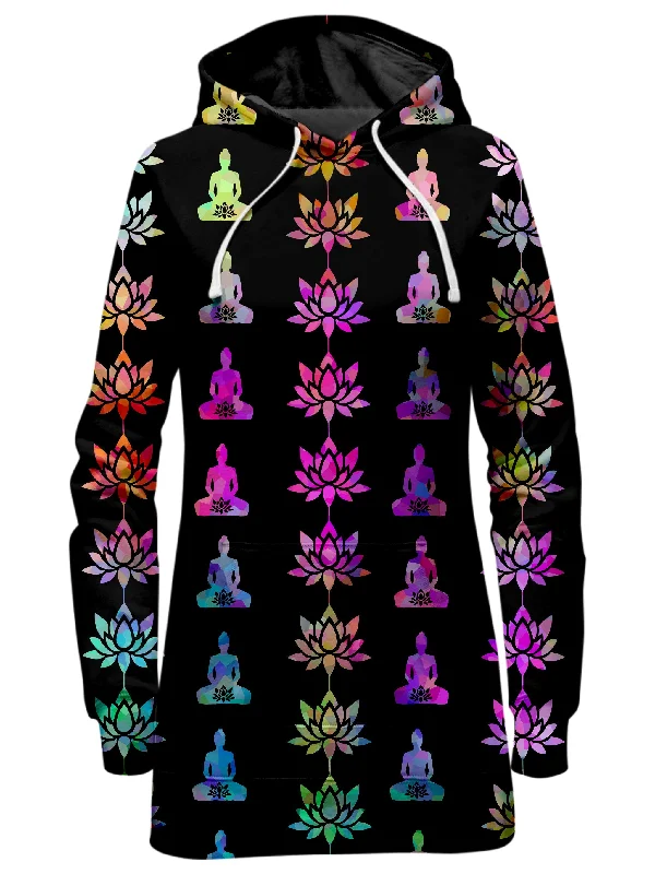 Women's hoodie with a detachable hood for customizable stylingLotus Beauty Hoodie Dress Women's hoodie with a detachable hood for customizable stylingLotus Beauty Hoodie Dress