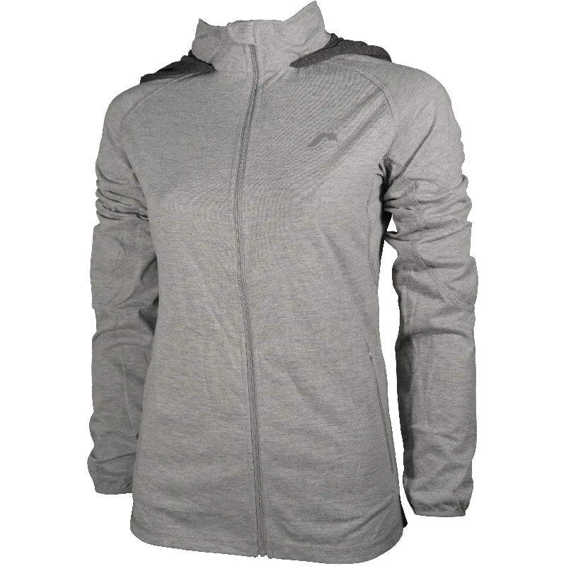 Women's tie - dye hoodie in bright colors for a retro and eye - catching styleMore Mile Marl Full Zip Womens Training Hoody - Grey Women's tie - dye hoodie in bright colors for a retro and eye - catching styleMore Mile Marl Full Zip Womens Training Hoody - Grey