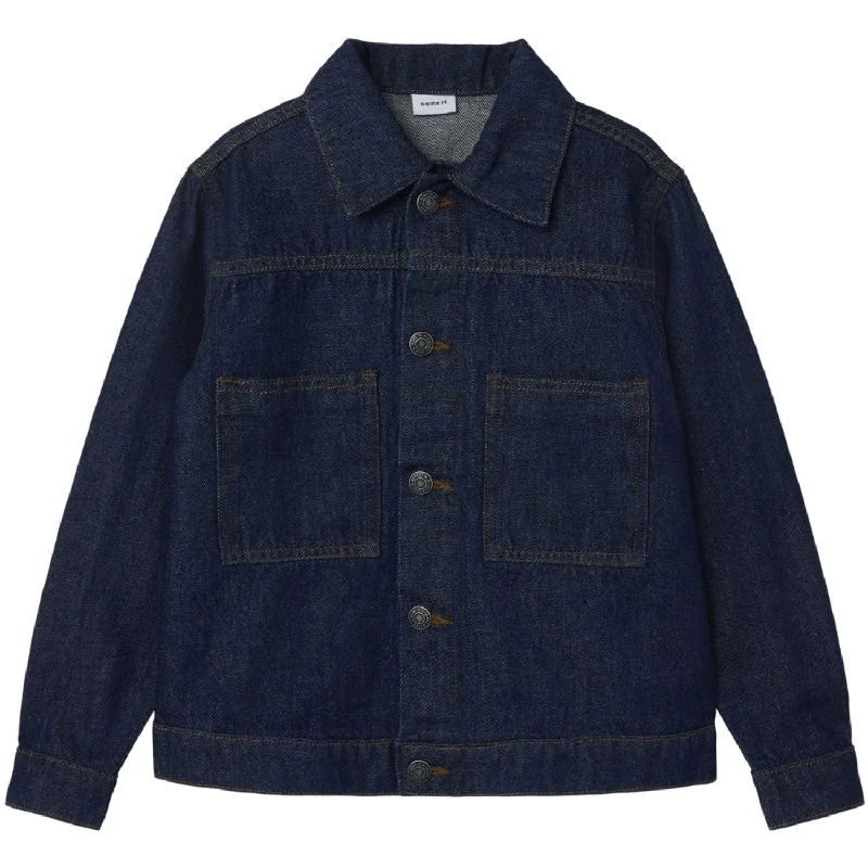 Women's double - breasted tweed jackets in classic colors for a sophisticated office lookName It Dark Blue Denim Unwashed Reese Denim Jacket Women's double - breasted tweed jackets in classic colors for a sophisticated office lookName It Dark Blue Denim Unwashed Reese Denim Jacket