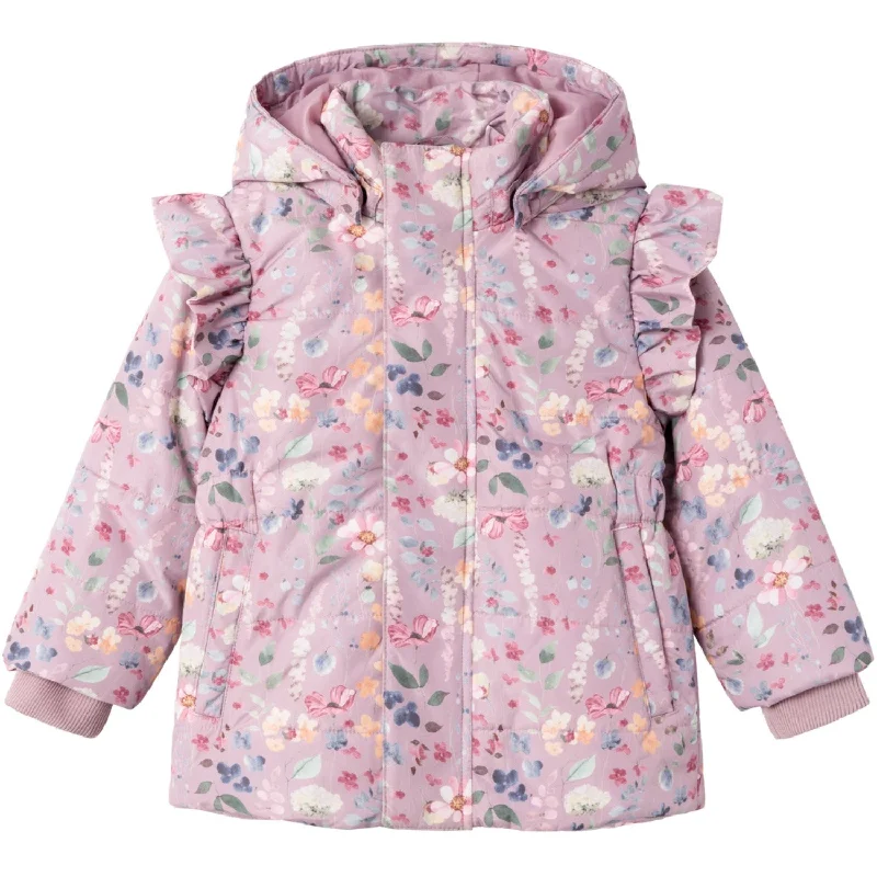 Women's trench coats with a removable belt for customizable stylingName It Mauve Shadows Flower Mountain05 Jacket AOP Fo Women's trench coats with a removable belt for customizable stylingName It Mauve Shadows Flower Mountain05 Jacket AOP Fo