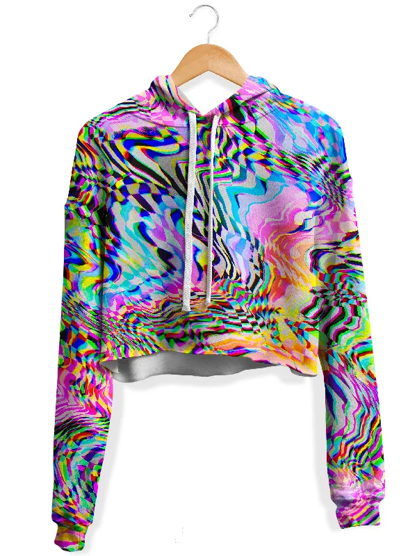 Women's oversized cropped hoodie with drawstrings for a trendy lookNo Signal 2.0 Fleece Crop Hoodie Women's oversized cropped hoodie with drawstrings for a trendy lookNo Signal 2.0 Fleece Crop Hoodie