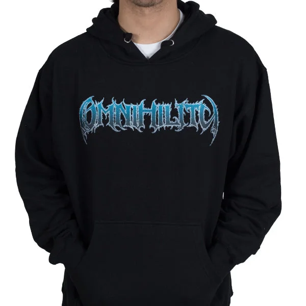 Women's zip - front sweatshirt with contrast stitching for a sporty aestheticOmnihility "Logo" Pullover Hoodie