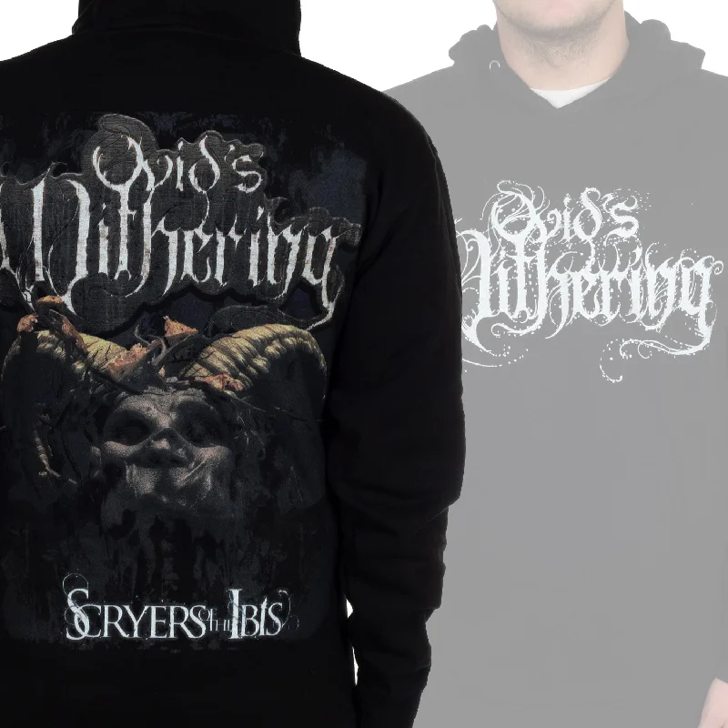 Women's color - block hoodie combining bold hues for a fashion - forward statementOvid's Withering "Scryers of the Ibis LP Cover" Pullover Hoodie Women's color - block hoodie combining bold hues for a fashion - forward statementOvid's Withering "Scryers of the Ibis LP Cover" Pullover Hoodie