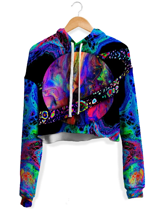 Women's zip - front sweatshirt with contrast stitching for a sporty aestheticPlanetx Fleece Crop Hoodie Women's zip - front sweatshirt with contrast stitching for a sporty aestheticPlanetx Fleece Crop Hoodie
