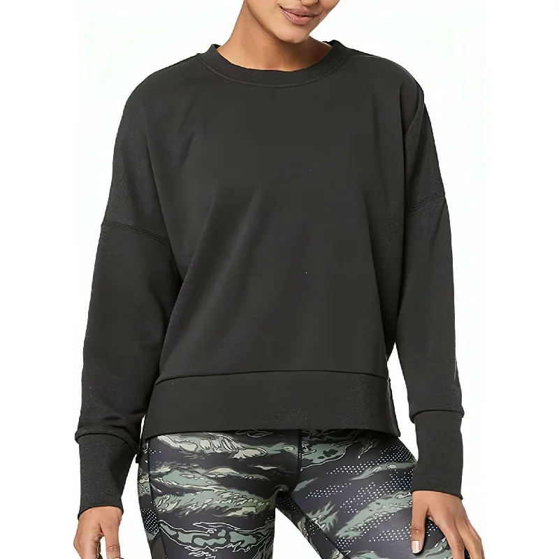 Women's graphic - printed sweatshirt featuring floral patterns for a feminine touchReebok CrossFit Terry Crew Womens Sweatshirt - Black Women's graphic - printed sweatshirt featuring floral patterns for a feminine touchReebok CrossFit Terry Crew Womens Sweatshirt - Black