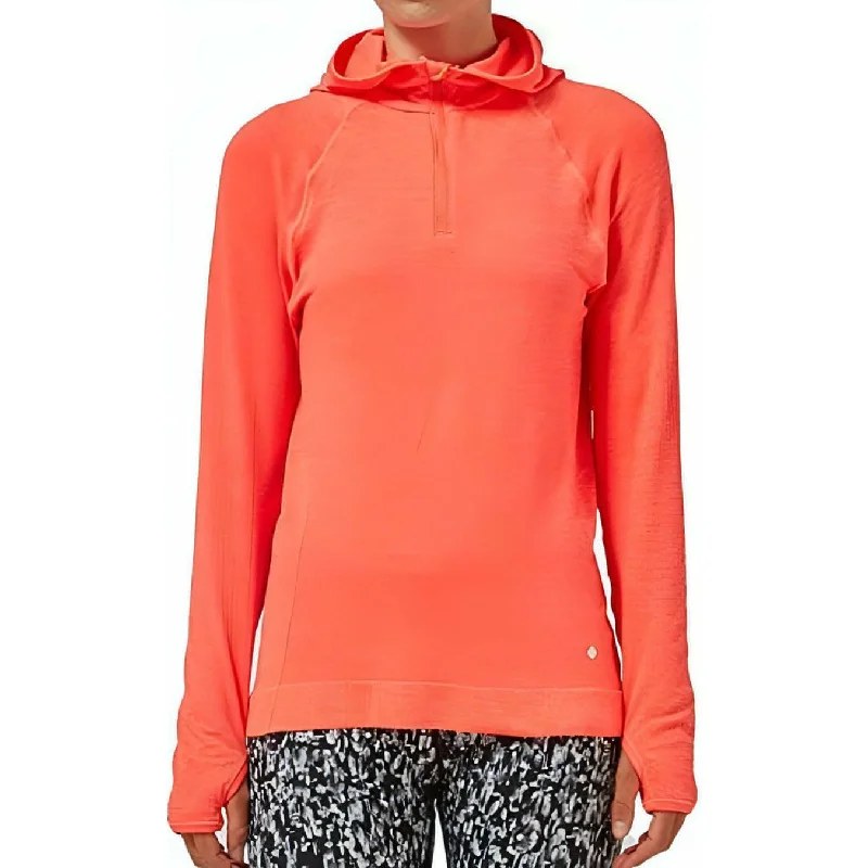 Women's mock - neck sweatshirt made of moisture - wicking material for fitness useRonhill Life Seamless Womens Running Hoody - Pink Women's mock - neck sweatshirt made of moisture - wicking material for fitness useRonhill Life Seamless Womens Running Hoody - Pink