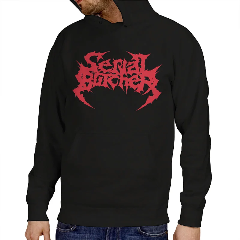 Women's fleece - lined hoodie with thumbholes for warmth in winterSerial Butcher "Logo" Pullover Hoodie Women's fleece - lined hoodie with thumbholes for warmth in winterSerial Butcher "Logo" Pullover Hoodie