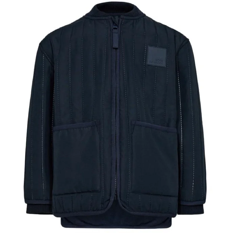Women's bomber jackets with floral embroidery for a feminine and unique designSofie Schnoor Dark Blue Thermo Jacket Women's bomber jackets with floral embroidery for a feminine and unique designSofie Schnoor Dark Blue Thermo Jacket