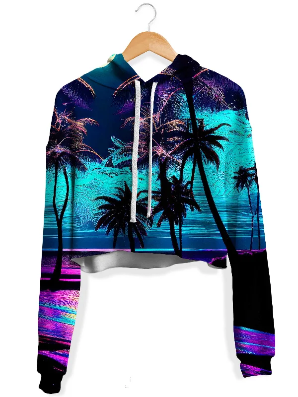 Women's tie - dye hoodie in bright colors for a retro and eye - catching styleSpellbound Fleece Crop Hoodie Women's tie - dye hoodie in bright colors for a retro and eye - catching styleSpellbound Fleece Crop Hoodie