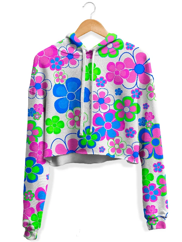 Women's hoodie with a detachable hood for customizable stylingSpring in Bloom Fleece Crop Hoodie Women's hoodie with a detachable hood for customizable stylingSpring in Bloom Fleece Crop Hoodie