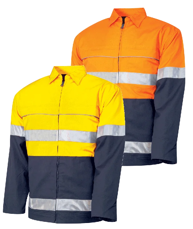 Women's cropped satin jackets in pastel shades for a glamorous evening outTru Workwear Cotton Drill Canvas Jacket c/w 3M Reflective Tape DJ2192T1 Women's cropped satin jackets in pastel shades for a glamorous evening outTru Workwear Cotton Drill Canvas Jacket c/w 3M Reflective Tape DJ2192T1