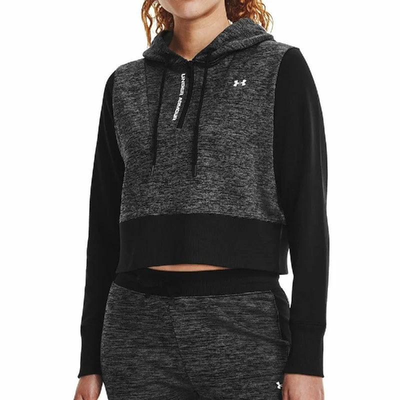 Women's zip - front sweatshirt with contrast stitching for a sporty aestheticUnder Armour Fleece Womens Hoody - Black Women's zip - front sweatshirt with contrast stitching for a sporty aestheticUnder Armour Fleece Womens Hoody - Black