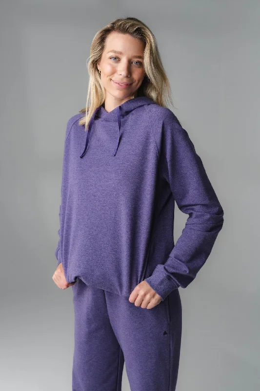 Women's hoodie with a detachable hood for customizable stylingVitality Uni Studio Hoodie - Violet Marl Women's hoodie with a detachable hood for customizable stylingVitality Uni Studio Hoodie - Violet Marl