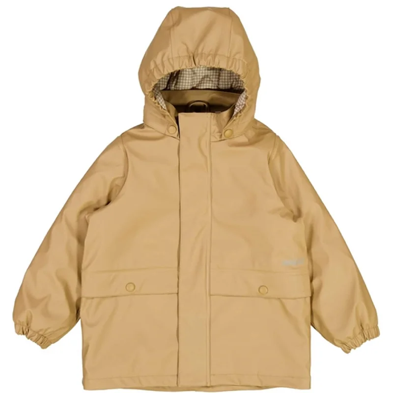 Women's cropped satin jackets in pastel shades for a glamorous evening outWheat Rain Coat Ajo Thermo Cappuccino