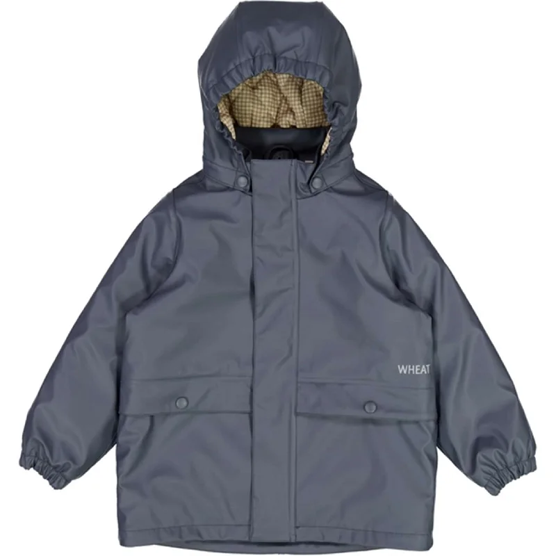 Women's moto jackets with a lace - up front for a unique and stylish touchWheat Rain Coat Ajo Thermo Greyblue Women's moto jackets with a lace - up front for a unique and stylish touchWheat Rain Coat Ajo Thermo Greyblue