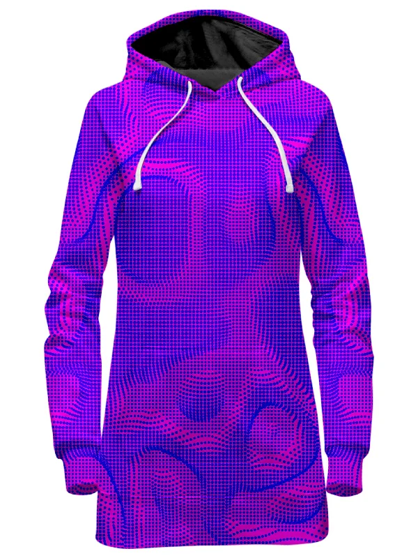 Women's mock - neck sweatshirt made of moisture - wicking material for fitness useWild Berry Halftone Hoodie Dress Women's mock - neck sweatshirt made of moisture - wicking material for fitness useWild Berry Halftone Hoodie Dress