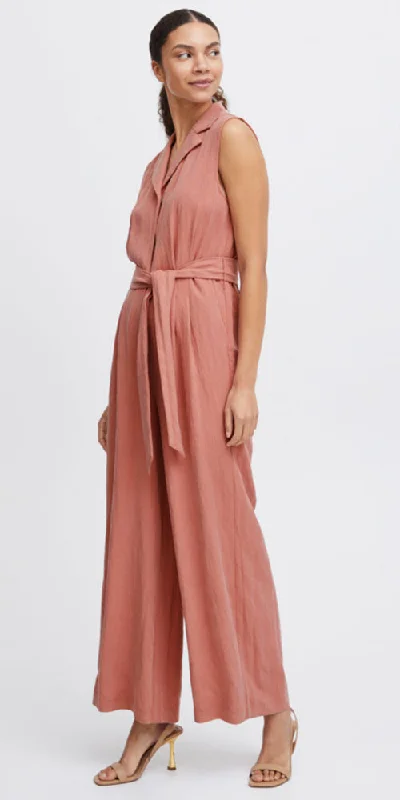 Maxi Women Dress with Floral Print for a Bohemian Vibe Maxi Women Dress with Floral Print for a Bohemian Vibe B.Young Belted Jumpsuit, rose