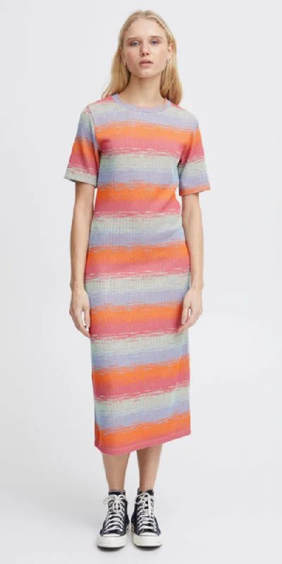 Lace - Embellished Women Dress for an Elegant and Sophisticated Appearance Lace - Embellished Women Dress for an Elegant and Sophisticated Appearance Ichi Ombre Stripe Dress Lace - Embellished Women Dress for an Elegant and Sophisticated Appearance Lace - Embellished Women Dress for an Elegant and Sophisticated Appearance Ichi Ombre Stripe Dress