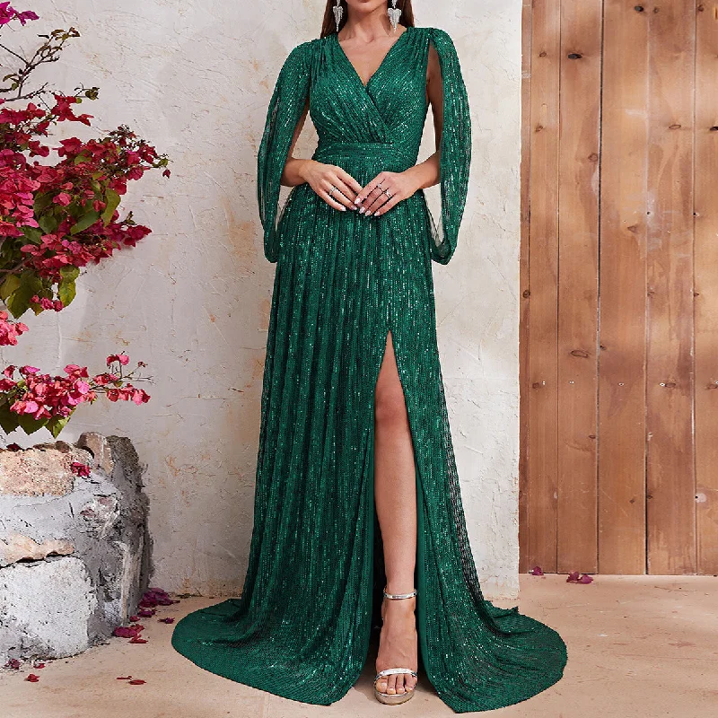 Mini Women Dress with a Short Hem for a Young and Trendy Style Mini Women Dress with a Short Hem for a Young and Trendy Style NiDELL Hot Sale Sequin Formal Dress Sequined V-neck Shawl Sleeve Banquet High-End Evening Dress Slit Maxi Dress-Mgj436 Mini Women Dress with a Short Hem for a Young and Trendy Style Mini Women Dress with a Short Hem for a Young and Trendy Style NiDELL Hot Sale Sequin Formal Dress Sequined V-neck Shawl Sleeve Banquet High-End Evening Dress Slit Maxi Dress-Mgj436
