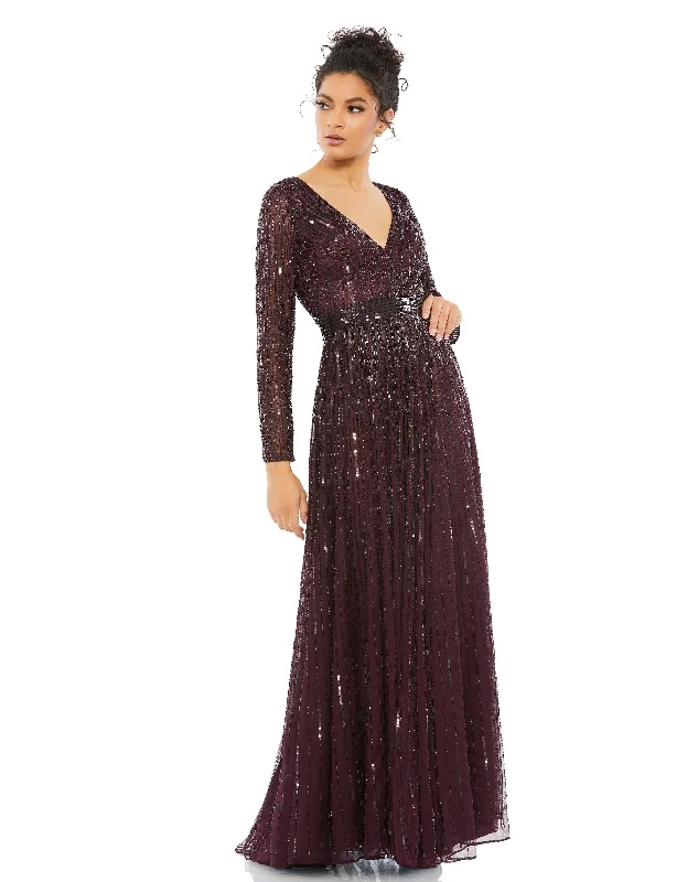Plus Size Women Dress with a Flattering A - Line Cut for Comfort and Style Plus Size Women Dress with a Flattering A - Line Cut for Comfort and Style Sequined Long Sleeve Plunging V-Neck Gown Plus Size Women Dress with a Flattering A - Line Cut for Comfort and Style Plus Size Women Dress with a Flattering A - Line Cut for Comfort and Style Sequined Long Sleeve Plunging V-Neck Gown
