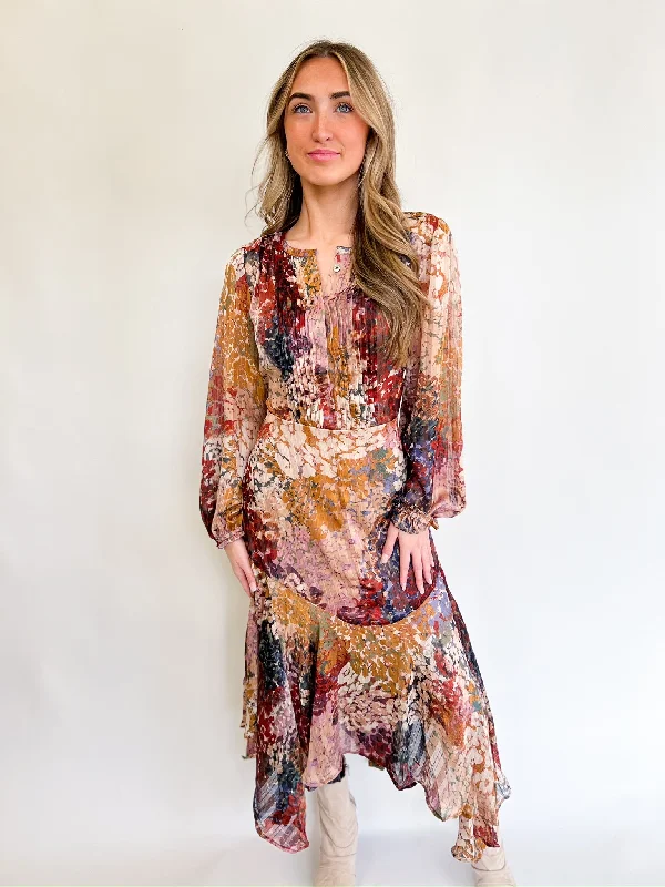 Printed Abstract Women Dress for a Modern and Artistic Appeal Printed Abstract Women Dress for a Modern and Artistic Appeal Tinsel Garden Amelie Dress