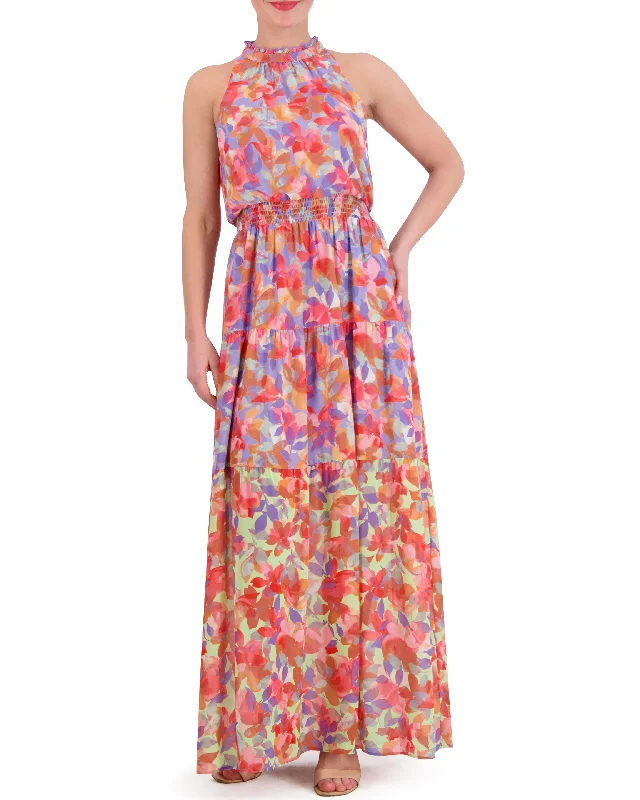 Halter Neck Women Dress to Show Off the Shoulders and Neckline Halter Neck Women Dress to Show Off the Shoulders and Neckline Floral-Print Smocked-Waist Dress Halter Neck Women Dress to Show Off the Shoulders and Neckline Halter Neck Women Dress to Show Off the Shoulders and Neckline Floral-Print Smocked-Waist Dress