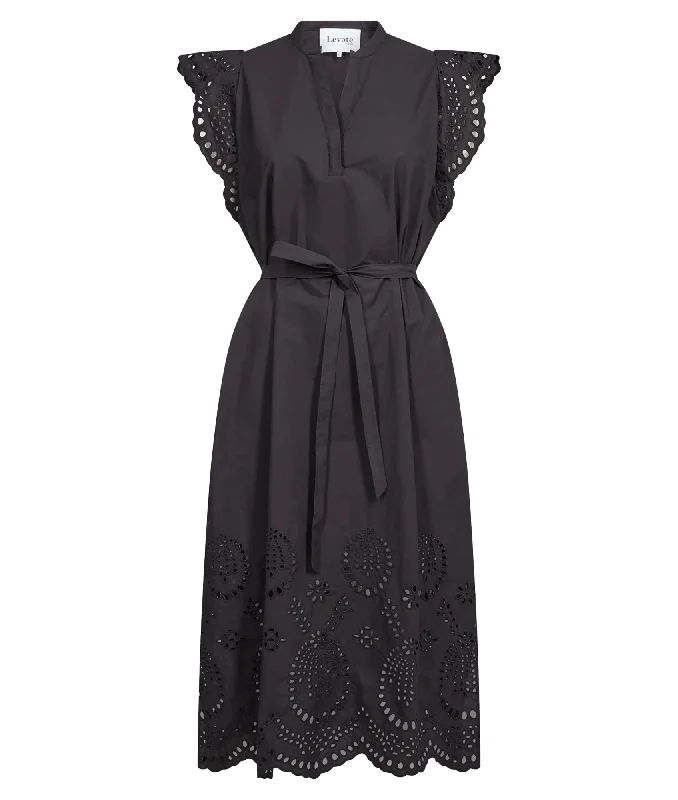 Maxi Women Dress with Floral Print for a Bohemian Vibe Maxi Women Dress with Floral Print for a Bohemian Vibe Lr-Grolet 1 Dress - Black
