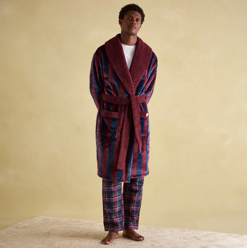 MONTAGUE Mens Loungewear Navy Port Stripe