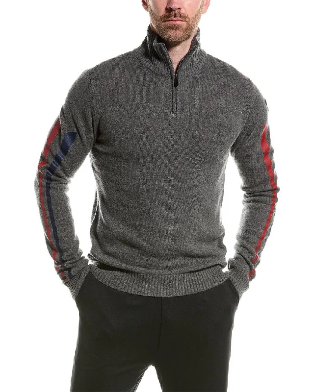 Rossignol Signature Sleeve Wool & Cashmere-Blend 1/4-Zip Sweater