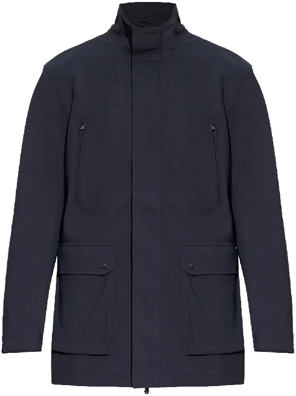 Men coats with a detachable faux - fur collar for a trendy and warm touchEmporio Armani Men's Capsule Coats blue Men coats with a detachable faux - fur collar for a trendy and warm touchEmporio Armani Men's Capsule Coats blue