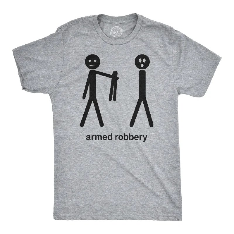 Men's polo t - shirts with a contrast collar for a preppy lookArmed Robbery Stick Figure Men's T Shirt Men's polo t - shirts with a contrast collar for a preppy lookArmed Robbery Stick Figure Men's T Shirt