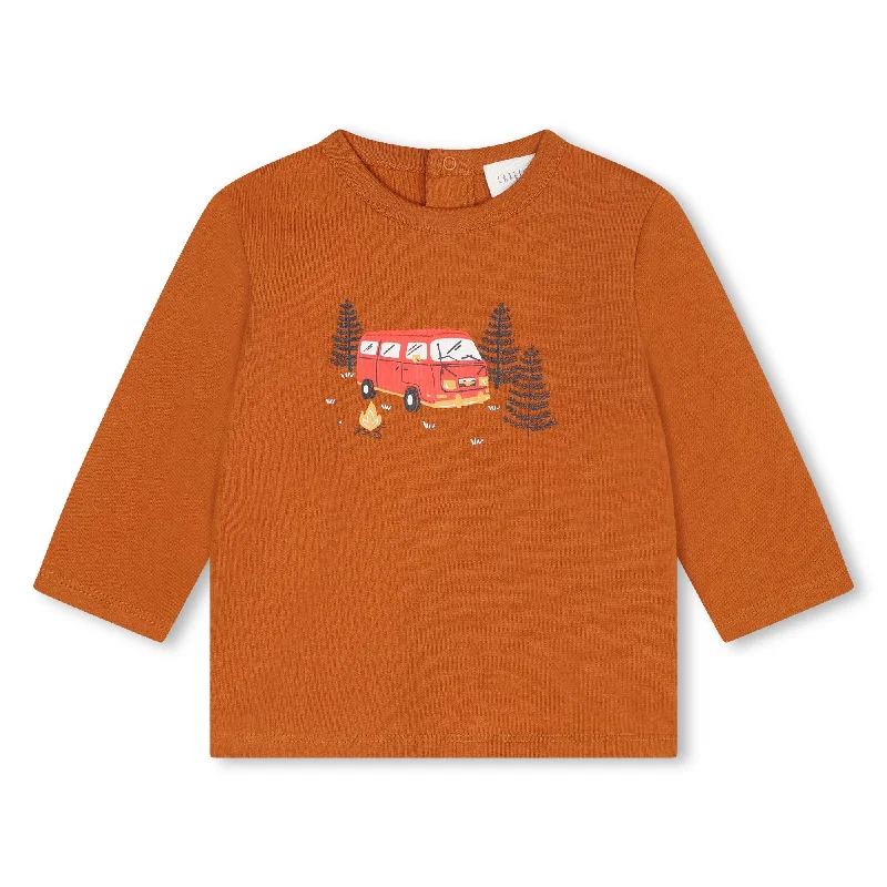 Men's polo t - shirts with a contrast collar for a preppy lookCarrement Beau Long Sleeve T-Shirt - Light Chocolate Brown Men's polo t - shirts with a contrast collar for a preppy lookCarrement Beau Long Sleeve T-Shirt - Light Chocolate Brown