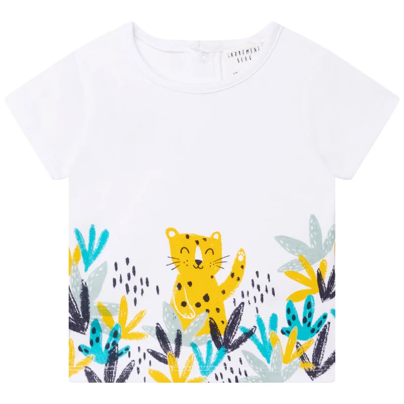 Carrément Beau Short Sleeves Tee Shirt Spring 1 Infant White