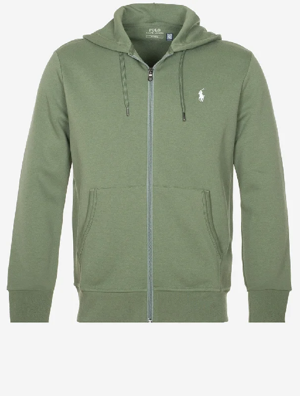 Men's jacquard woven polo shirts with intricate designsFull Zip Hoodie Dark Sage