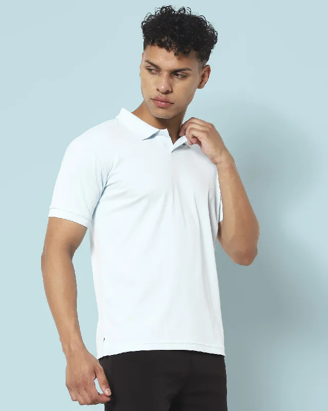 Men's button - down spread collar polo shirts for business casualSwift Dry Polo : Celeste Men's button - down spread collar polo shirts for business casualSwift Dry Polo : Celeste