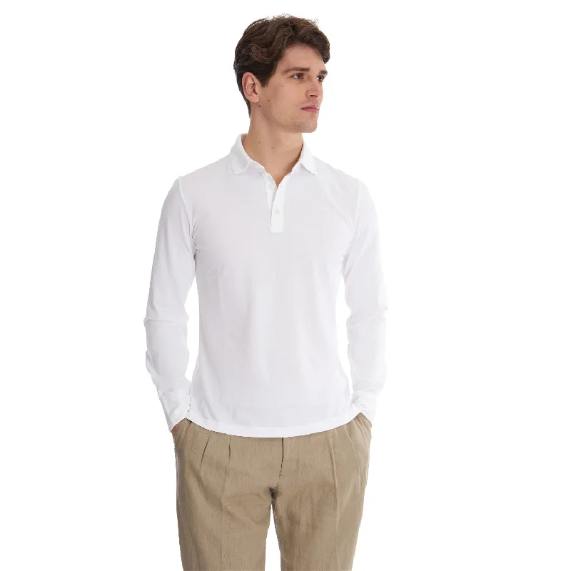 WHITE LONG SLEEVE POLO